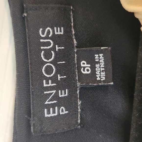 Enfocus Petite Women's Tan and Black Sleeveless Ikat Print Dress Size 6P - Picture 3 of 10